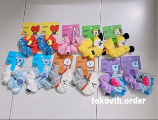 (Sẵn Tata, Mang) Scrunchies BT21 | Cột tóc chính hãng