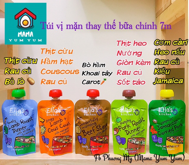 [Mẫu mới] DATE 8,12/22 -2023 TÚI BỘT ĂN DẶM VỊ MẶN ELLA’S KITCHEN 𝗖𝗛𝗢 𝗕𝗘́ 𝟳 𝗧𝗛𝗔́𝗡𝗚 ( 7mt+) của Anh