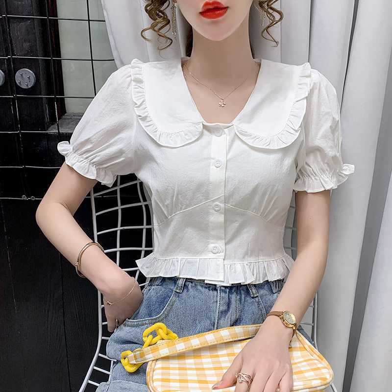 Áo sơ mi kiểu cộc tay cổ bèo phong cách trẻ trung kiểu dáng hàn quốc A251 SUTANO