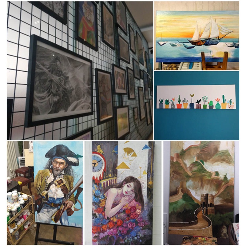 Khung Vải Hình Vuông Trơn Dùng Vẽ Tranh Sơn Dầu DIY