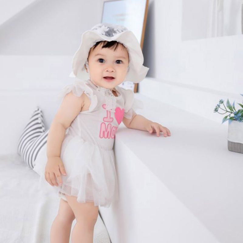 Mũ Trùm Đầu Viền Hoa Viền Ren Dễ Thương Cho Bé Gái Edge