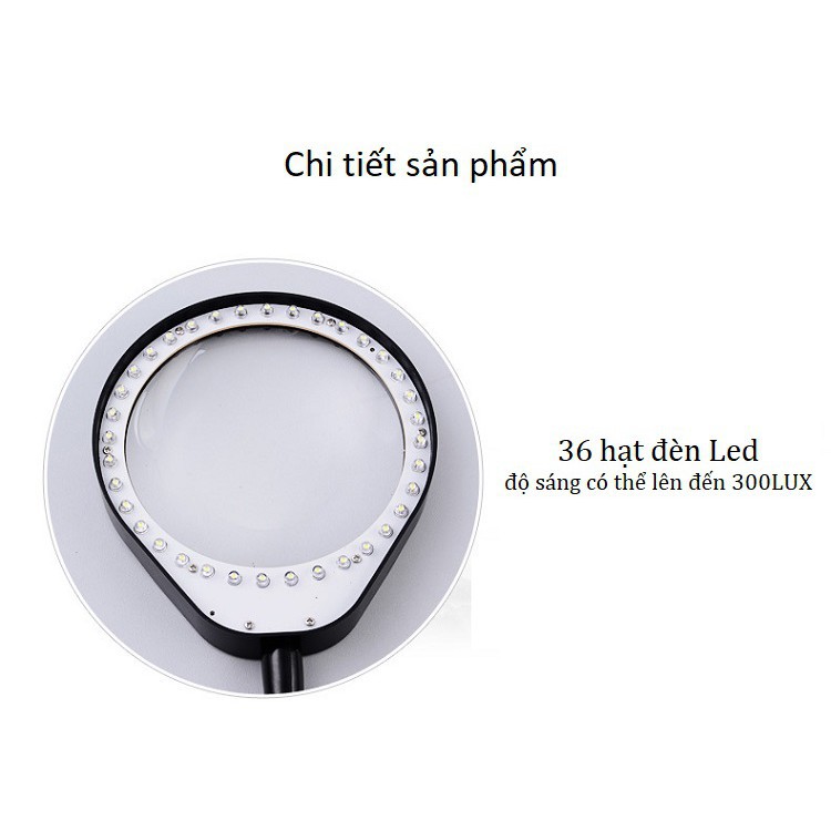 Kính lúp để bàn ❤️FREESHIP❤️ Kính lúp 10X cao cấp có đèn 36 LED MG-H36 ( Hàng chất lượng tốt )