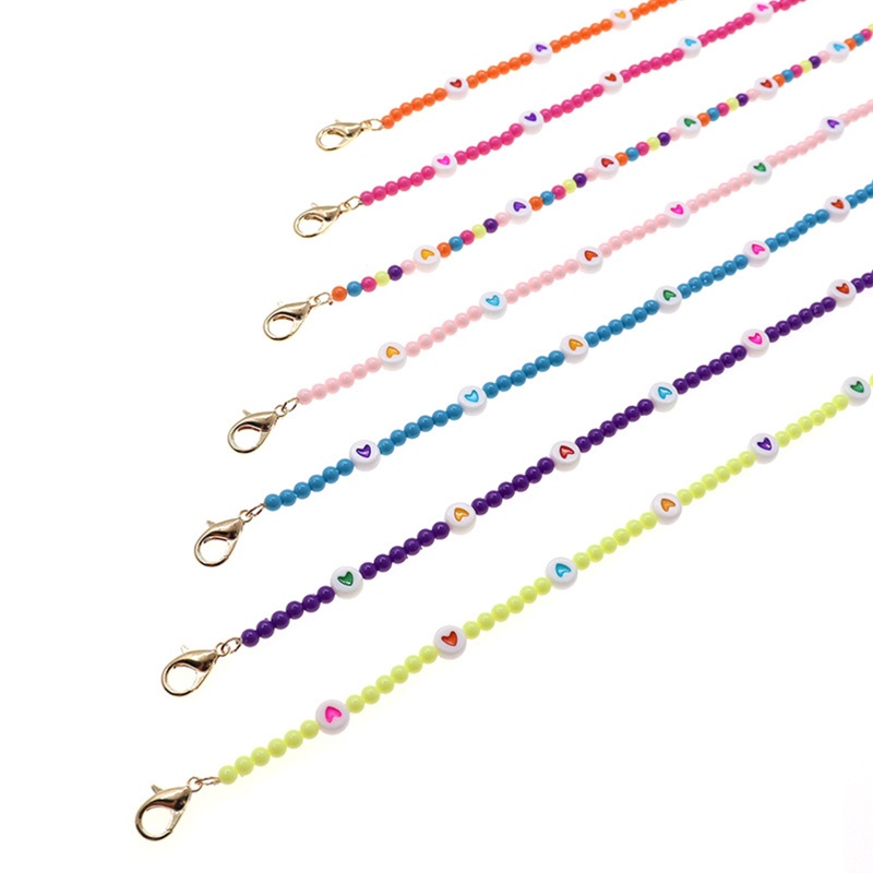 Giá Đỡ Mắt Kính / Vòng cổ Chuỗi Hạt Acrylic Trái Tim Nhiều Màu Chống Thất Lạc