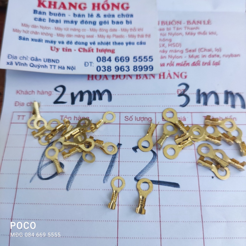 Combo 10 đôi đầu cốt dây hàn 2mm,3mm,5mm