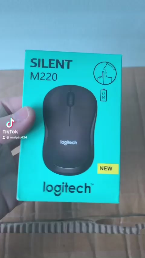 Chuột không dây Logitech M220 Click Silent - giảm ồn, USB, phù hợp cho PC/ Laptop - Full Box, Bảo hành 12 tháng | BigBuy360 - bigbuy360.vn