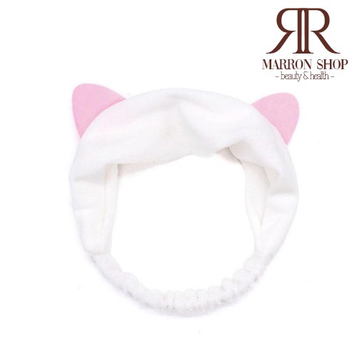 Băng đô tai mèo phong cách Hàn Quốc để rửa mặt, tẩy trang, đắp mặt nạ và trang điểm