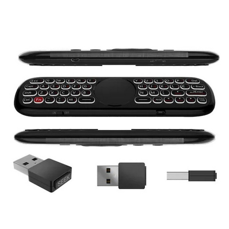 primitive Wechip W2 Pro Air Mouse Remote Control Keyboard Backlight 2.4G wireless Anti-Lost Rechargeable Micro USB interface