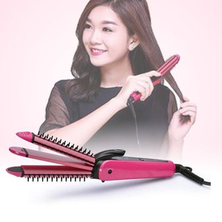 MÁY LÀM TÓC TẠO KIỂU 3 CHỨC NĂNG TRONG 1 CHIẾC MÁY - LƯỢC ĐIỆN UỐN XOĂN, DẬP NỔI, ÉP THẲNG, ÉP CỤP TỰ NHIÊN