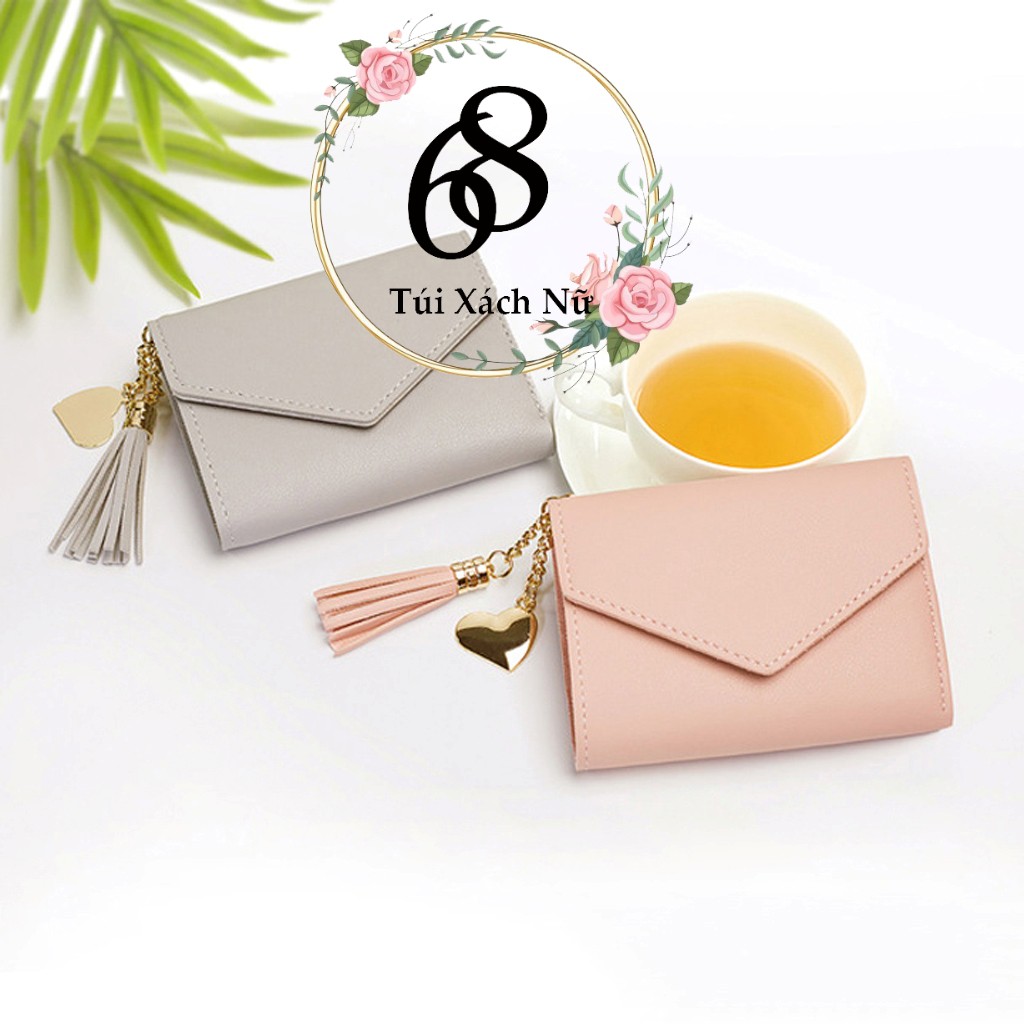 Ví Nữ Mini Cao Cấp Ngắn Siêu Cute Nhỏ Gọn Bỏ Túi Thời Trang Giá Rẻ