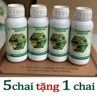 5 CHAI TẶNG 1-Chế phẩm sinh học TRICHODERMA BACILLUS tiêu diệt các loại nấm hại 500ml-76112
