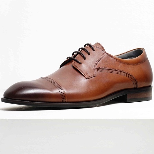 Giày tây công sở nam màu nâu Elegant Derby, giày văn phòng da thật TONKIN