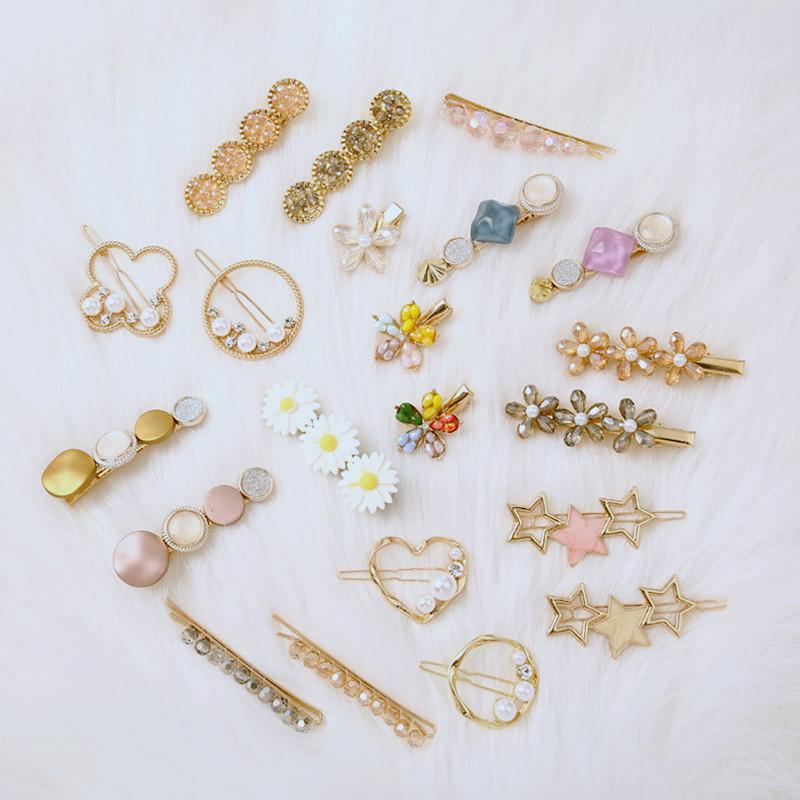 Kẹp Tóc Hình Ngôi Sao Đính Ngọc Trai Nhân Tạo Thời Trang