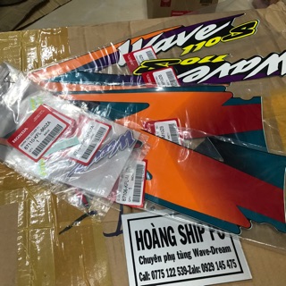 Tem wave 110 xanh đen chính hãng
