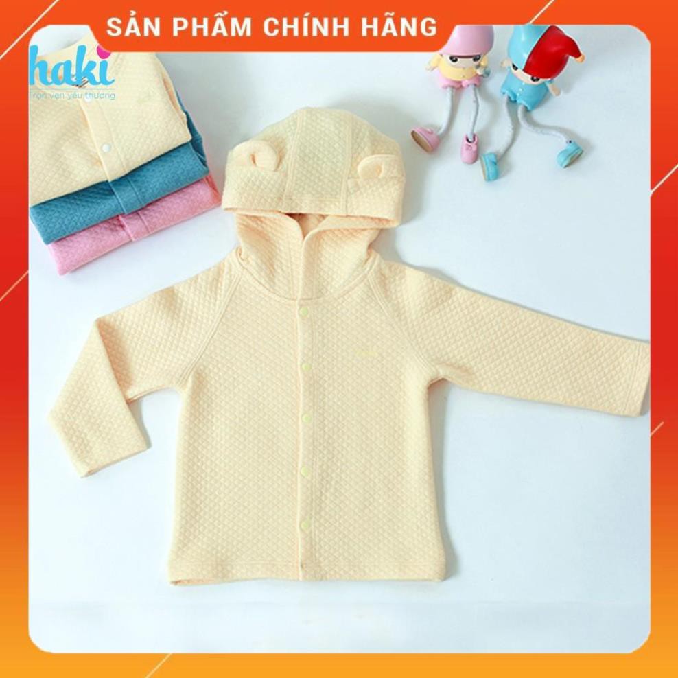 HAKI Áo khoác cho bé vải sợi tre chần bông mũ tai gấu HAKI -BB014 (hình ảnh thật, chính hãng)