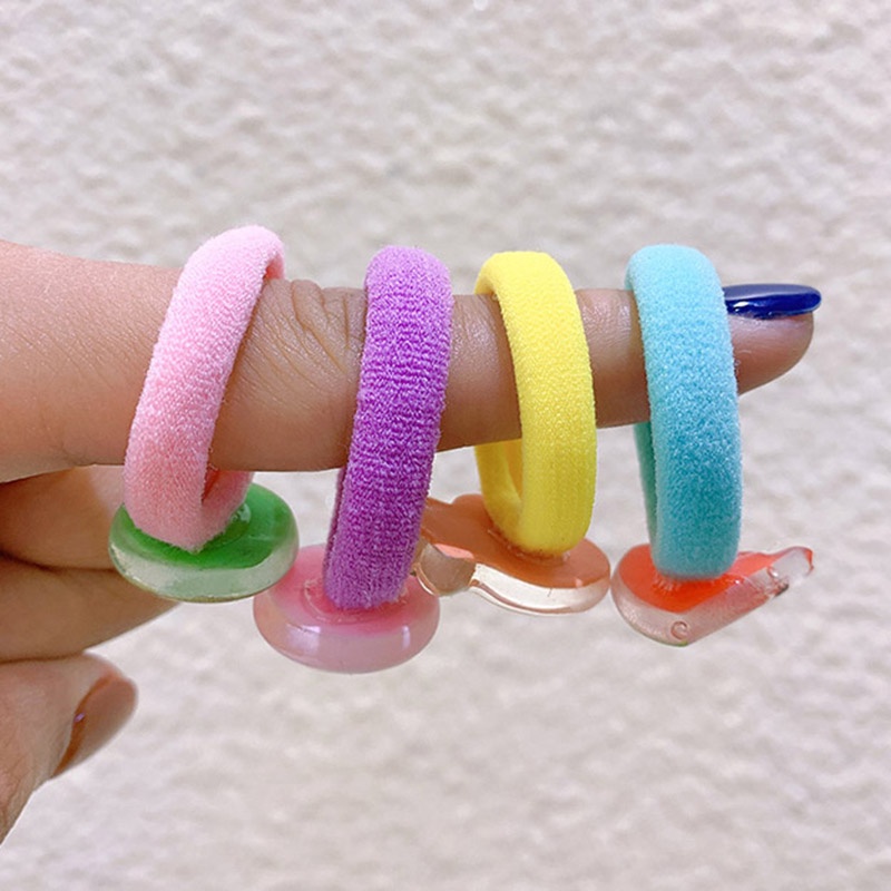 10 Dây buộc hoạt hình nhiều màu sắc dễ thương cho bé gái