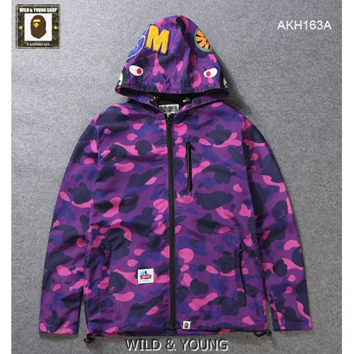 ⚡️HOT SALE ⚡️Áo Khoác Hoodie Nam Nữ - Áo Khoác BAPE CAMO SHARK SNOWBOARD JACKET CAMO TÍM (AKH163A)