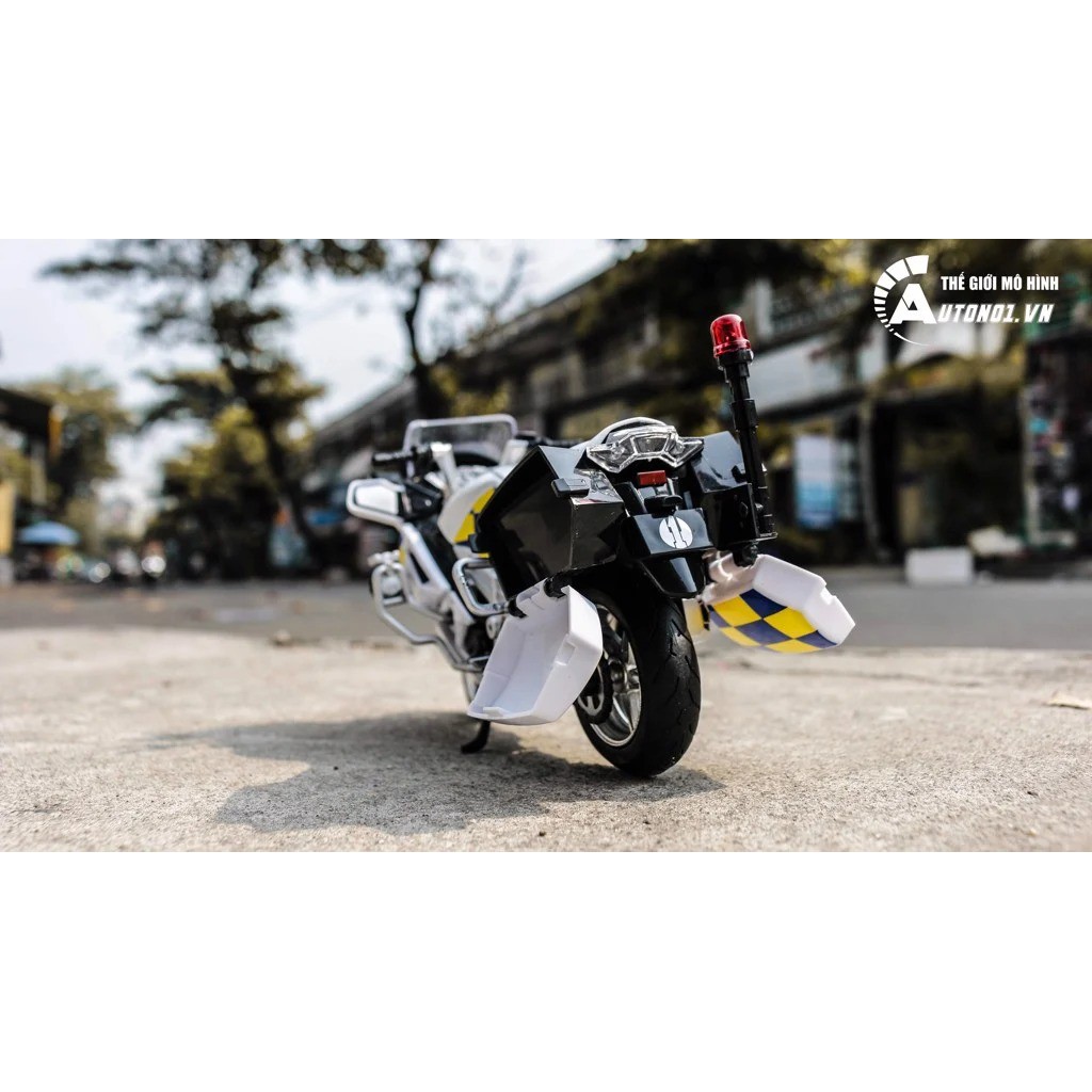 MÔ HÌNH BMW R 1200RT POLICE 1:12 HUAYI ALLOY 7656B