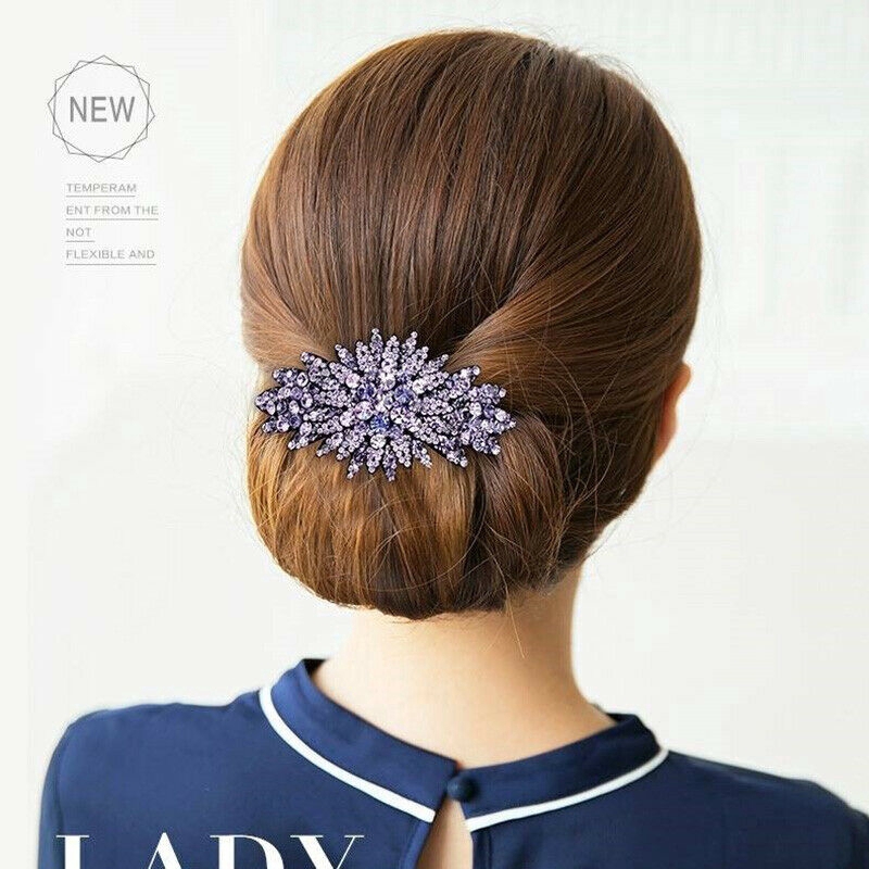 Kẹp tóc hình hoa đính đá xinh xắn dành cho nữ