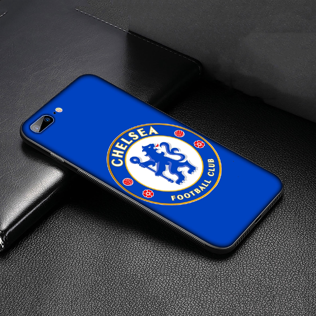 Ốp điện thoại TPU silicon đen mềm in hình logo đội bóng Chelsea cho iPhone 11 Pro XR X XS Max 6 6s 7 8 Plus