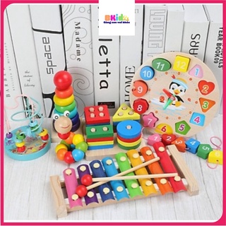 Đồ chơi gỗ thông minh cho bé - đồ chơi gỗ phát triển trí tuệ cho bé 1,2,3,4 tuổi bkid21
