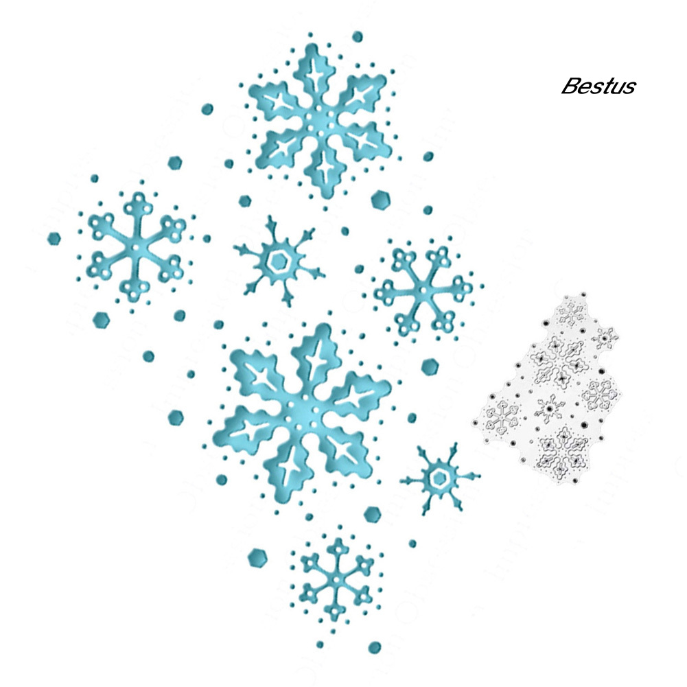 Khuôn Cắt Giấy Làm Từ Kim Loại Hình Bông Tuyết Trang Trí Scrapbook