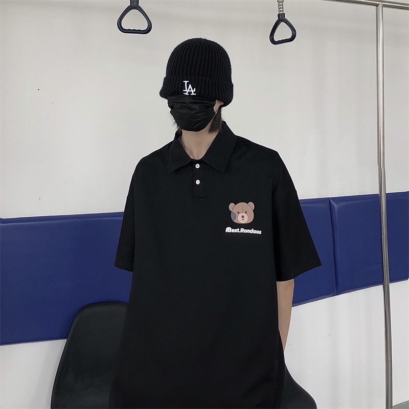 [Rẻ vô địch] Áo thun có cổ , áo polo gấu ngực freesize dành cho nam và nữ