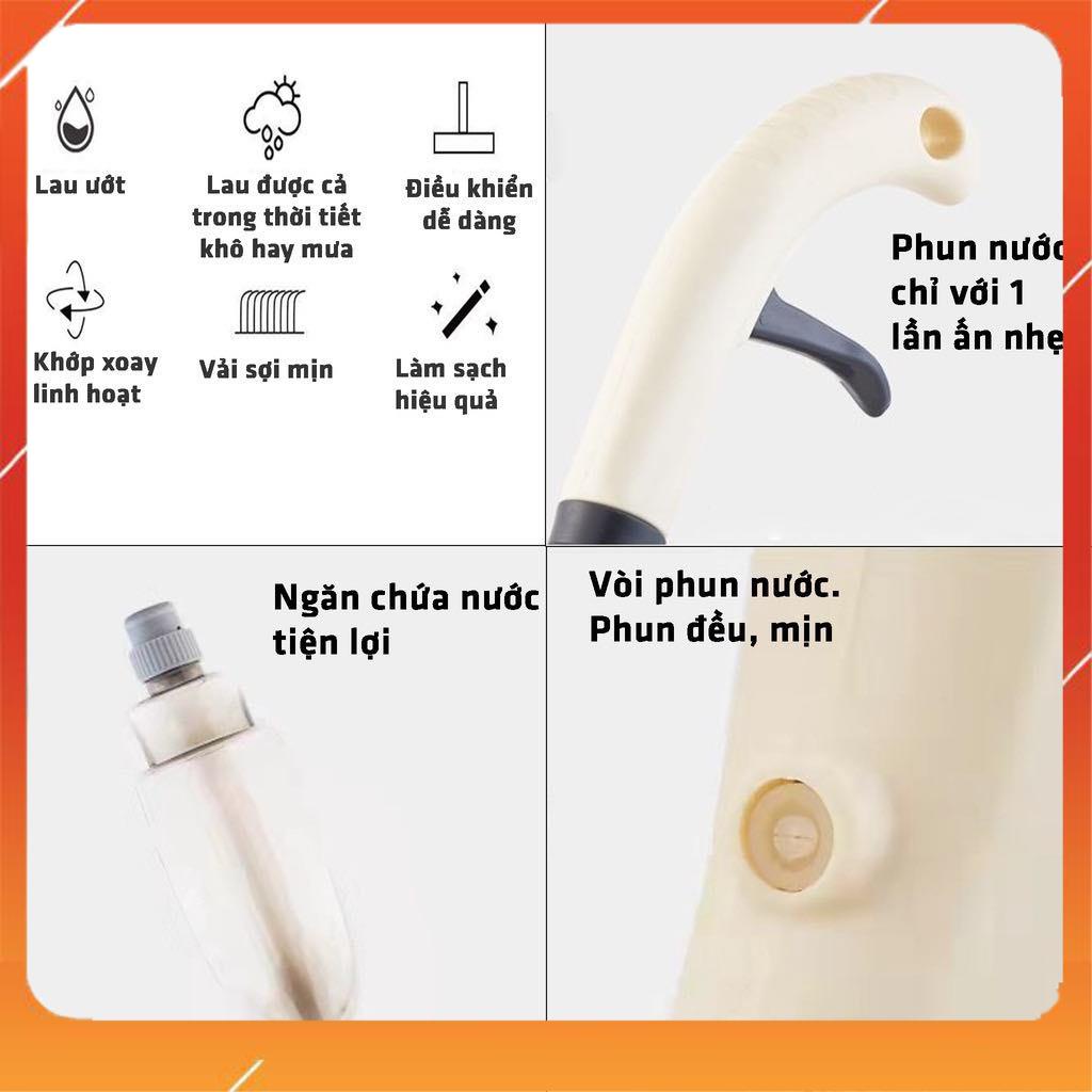 Cây lau nhà phun sương chổi lau nhà thông minh  có đầu xoay 360 độ tiện lợi [XẢ KHO CẮT LỖ]