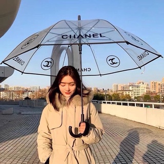 Dù trong suốt Cha.nel chụp ảnh sang chảnh hottrend cho nữ- Ô dù trong suốt gấp gọn đi mưa, du lịch, chụp hình