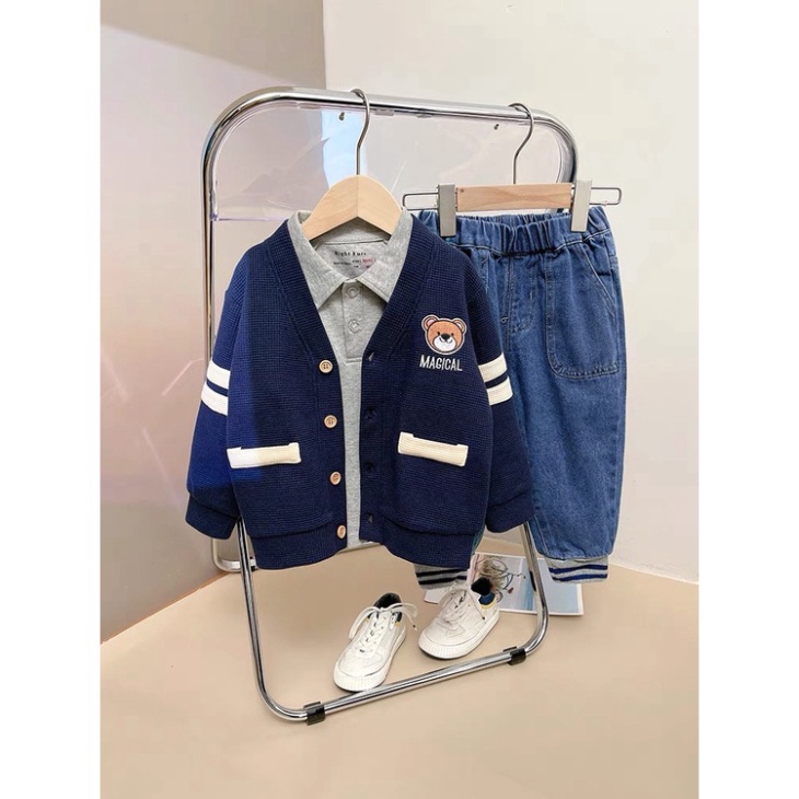 Áo GiLE Lông Cổ Trụ 5 Màu Bé Trai Bé Gái Kéo Khoá Siêu Mềm Mịn M025