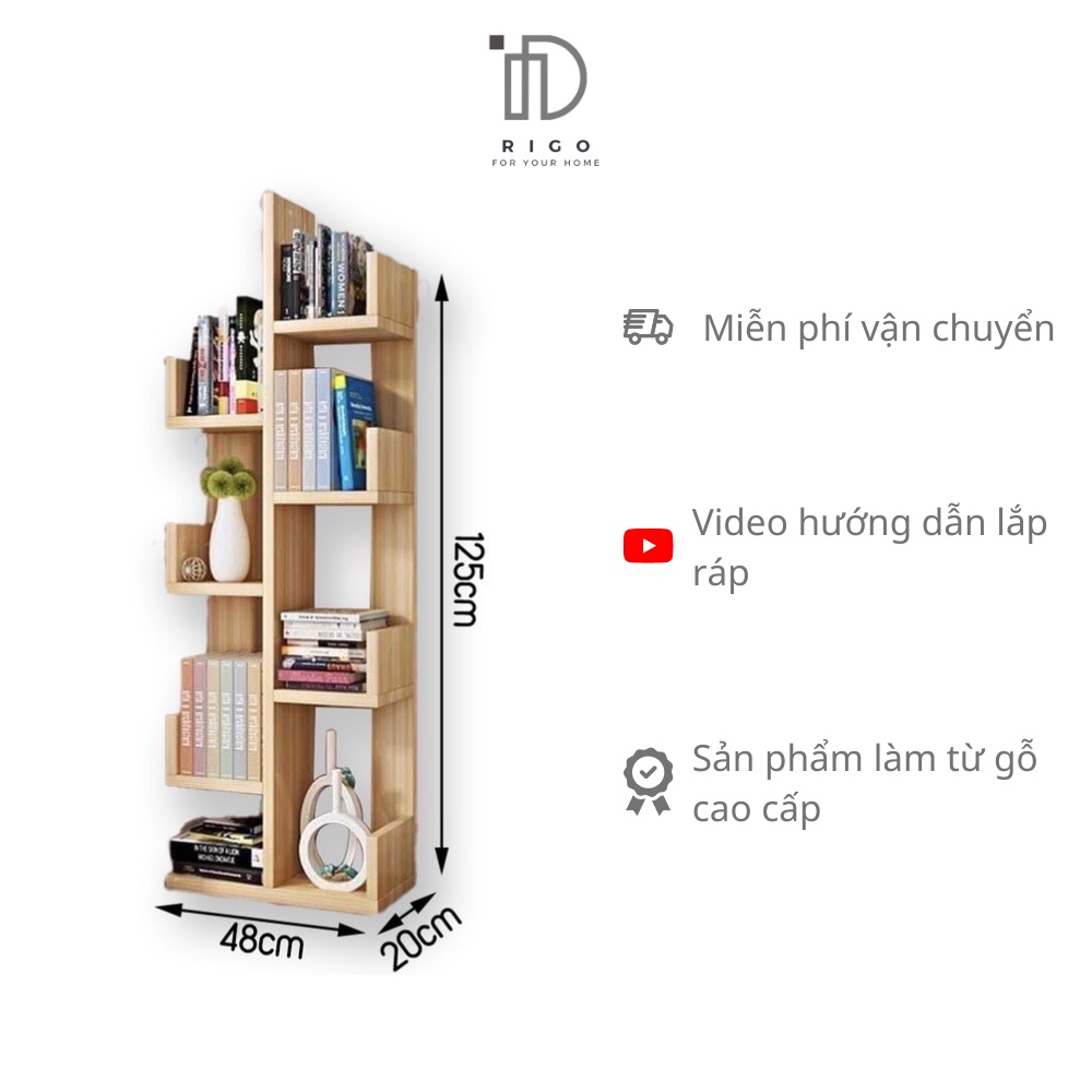 💥Giảm Sốc 📕 Kệ Sách Gỗ Nghệ Thuật Hình Cây. Kệ Sách Xương Rồng 8 Ngăn Lắp Ghép Siêu Đẹp 📚