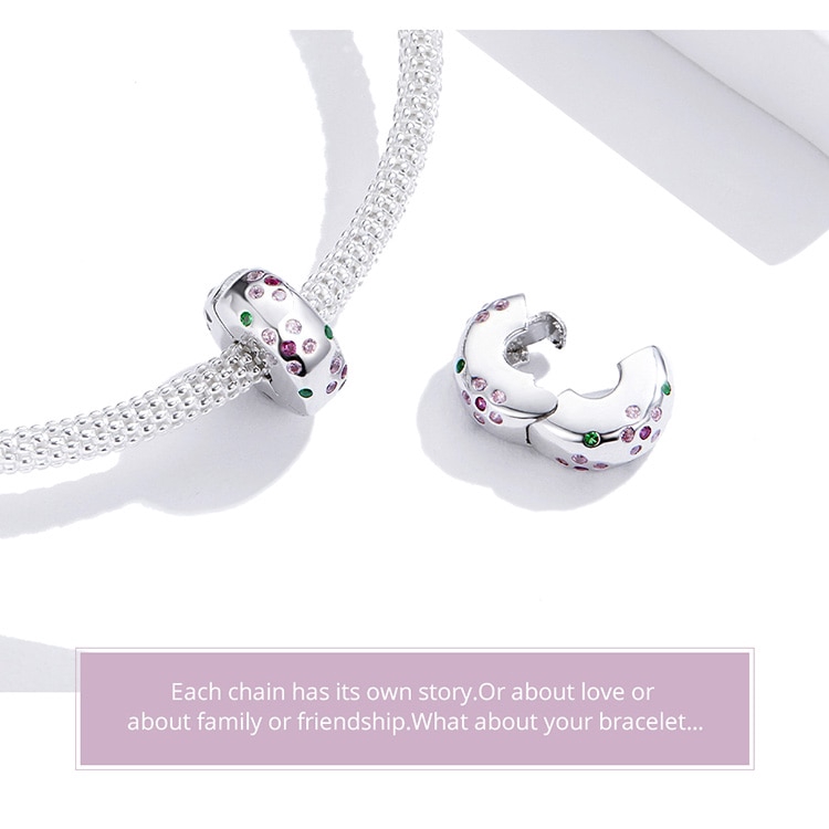 Hạt Phụ Kiện Bamoer Trang Trí Vòng Đeo Tay Hình Bông Hoa Đính Đá Thời Trang Thanh Lịch Dành Cho Nữ