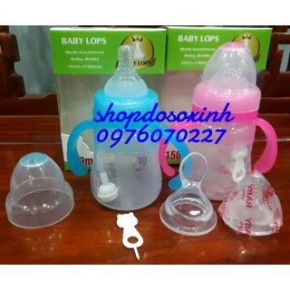 Bình sữa kiêm bình bón bột silicon Babylops