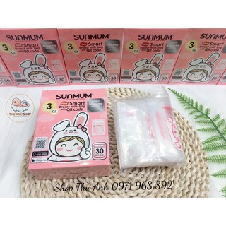 Túi trữ sữa Sunmum mẫu mới 100ml - Không mùi - 3 lần khoá Zip an toàn