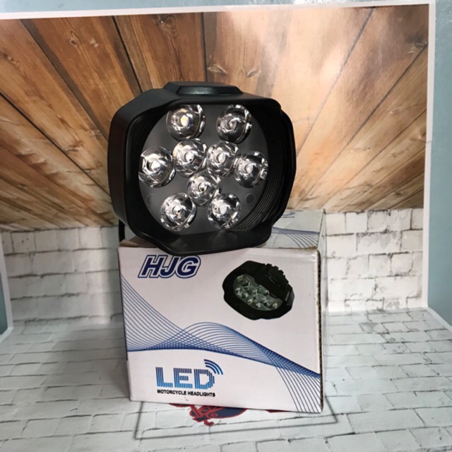 2 bóng LED trợ sáng loại 9 bóng cho xe đạp điện/xe máy