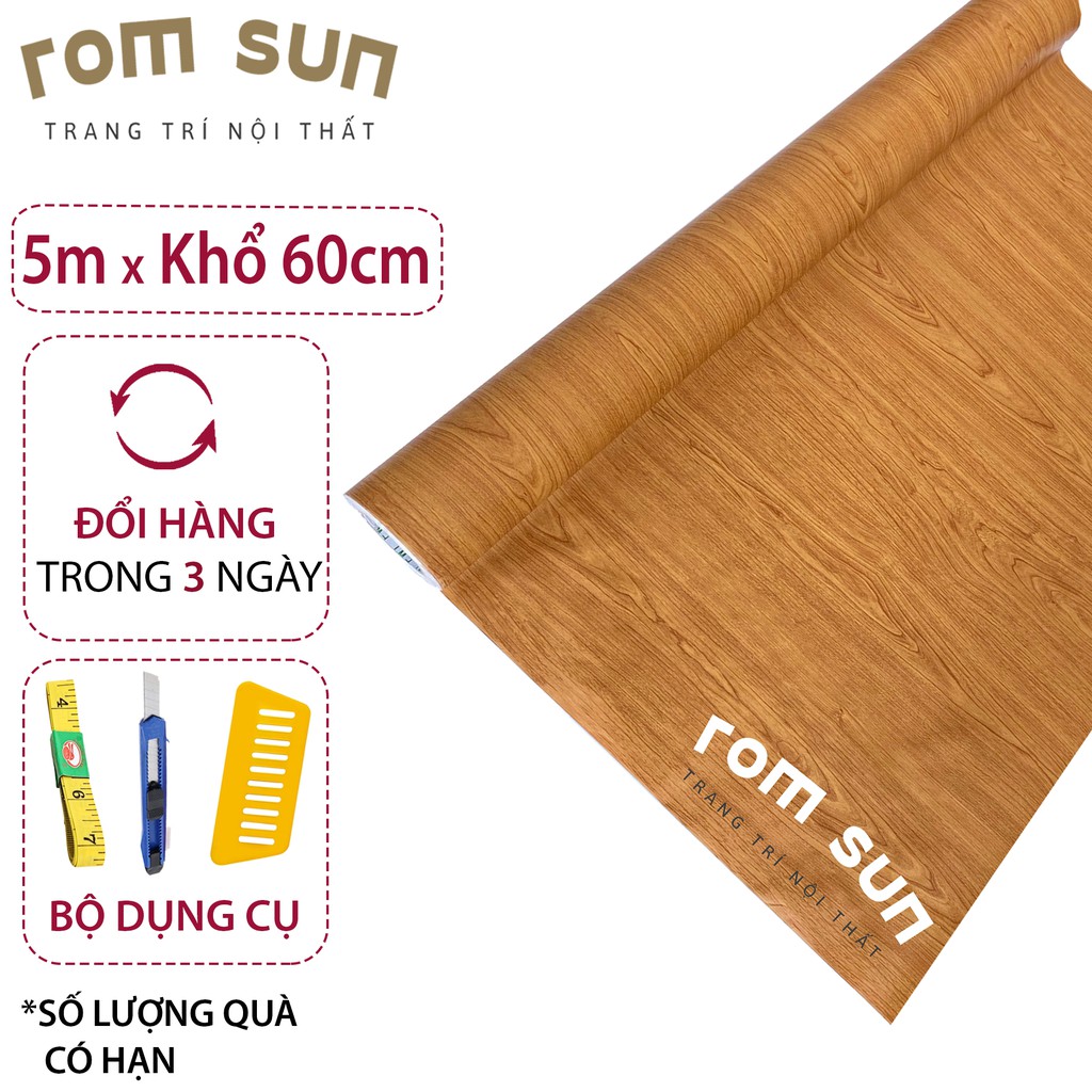 1m x khổ 60CM | Giấy dán tường giả gỗ, decal giả gỗ dán tường phòng ngủ,dán phòng khách,dán tủ,dán bàn đẹp