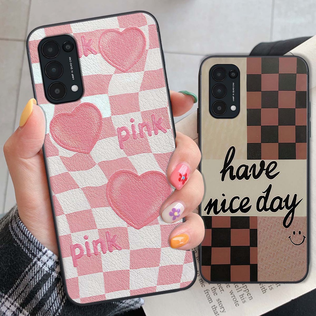 Ốp Oppo Reno5 4G / Reno5 5G / Reno 5 caro trái tim cá tính, thời trang siêu đẹp, siêu phong cách