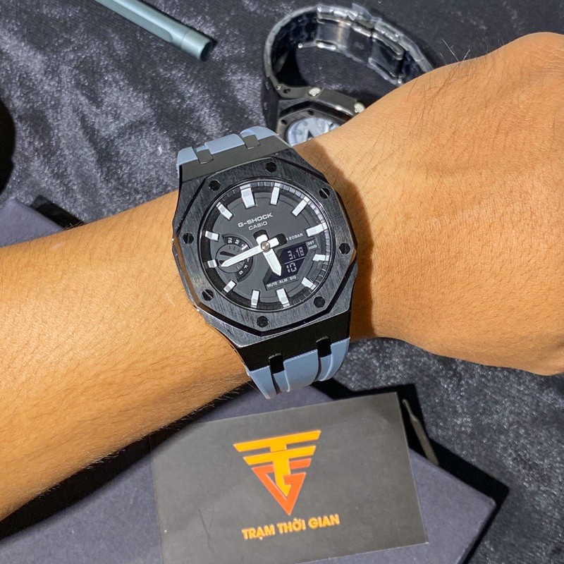 Đồng hồ nam Custom Casio G-shock GA-2100-1A sale giá tốt -Kích thước vỏ : 48,5×45,4×11,8mm