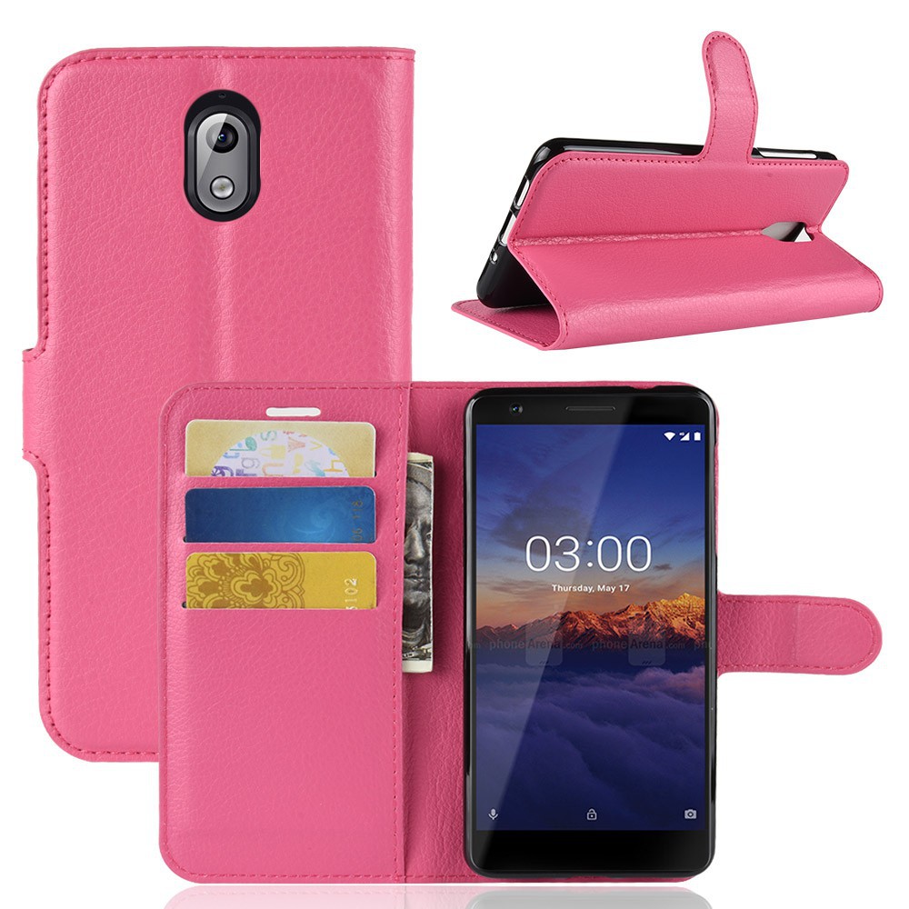 Bao da nắp gập sang trọng có ví đựng thẻ và giá đỡ cho Nokia 3.1 Nokia 3 2018 8 màu