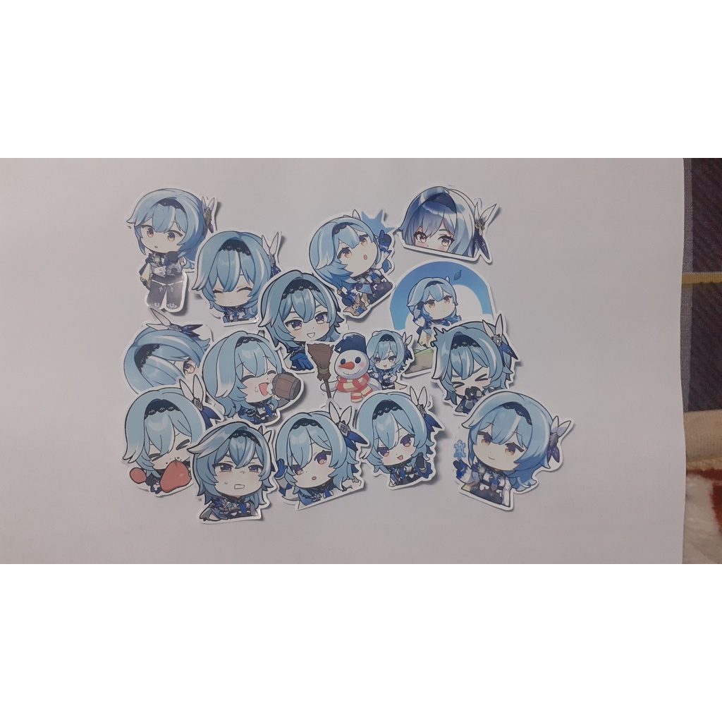 - Set 10/15/30 Sticker Eula hình dán chibi game genshin impact dán trang trí siêu đẹp