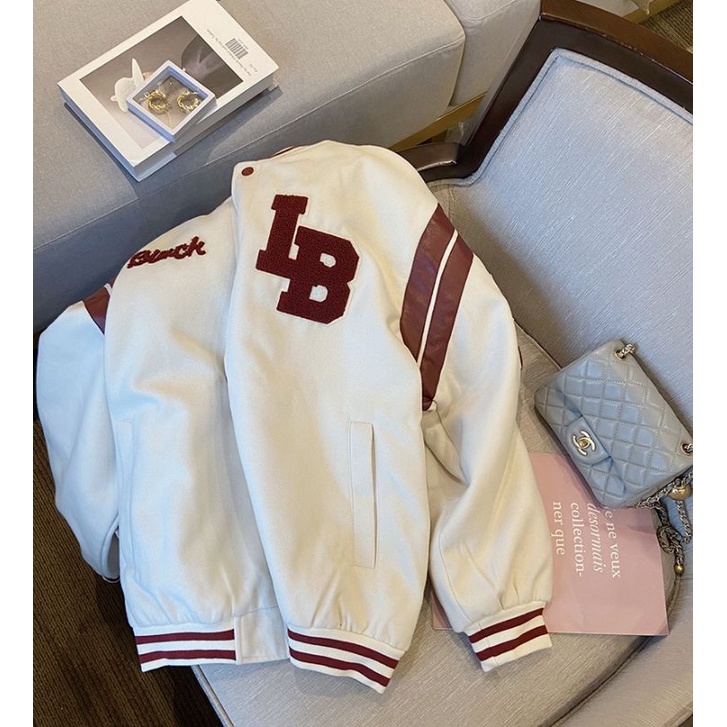 ÁO KHOÁC BÓNG CHÀY PHỐI MÀU HÌNH HOẠ TIẾT UNISEX