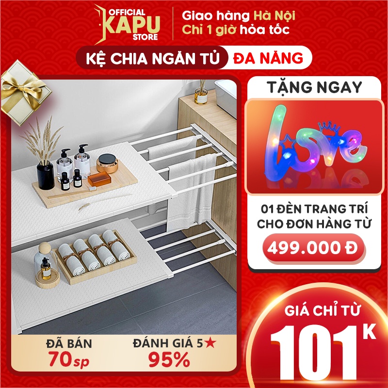 Kệ đa năng chia ngăn tủ quần áo, kệ đa năng nhiều công dụng không cần bắt vít - Phụ kiện cửa KAPU