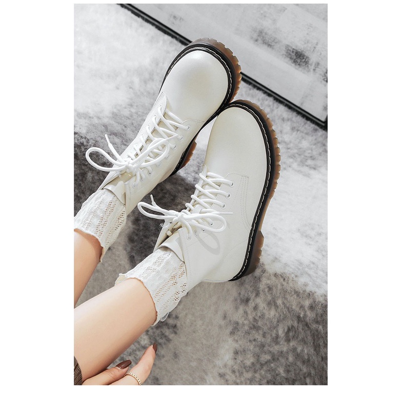 Dr boots - Boots da bò nữ kiểu dáng quân đội