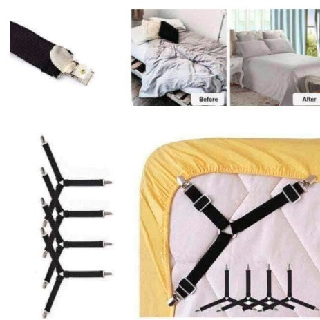 [ XẢ KHO NGHỈ BÁN ] Set 4 Kẹp Ga Giường Chống Xê Dịch Tiện Lợi