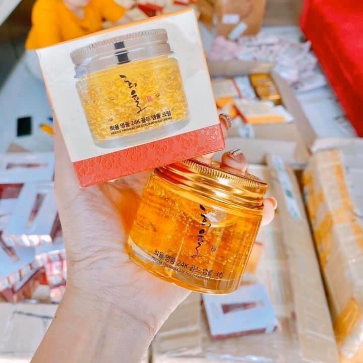 kem dưỡng da Hàn Quốc 💖FREESHIP💖Kem dưỡng Lebelage HeeYul Premium Gold Essence 70ml HALIN9112 Cao Cấp