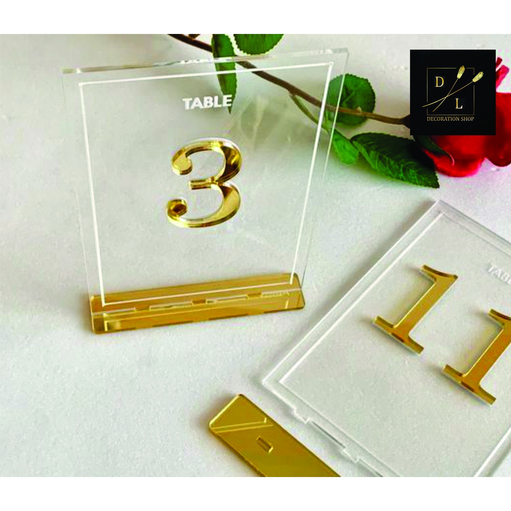 Thẻ Số Bàn Mica Cao Cấp