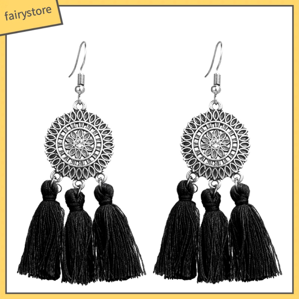 Hoa Tai Tua Rua Dáng Dài Hình Hoa Hướng Dương Bằng Hợp Kim Phong Cách Bohemian