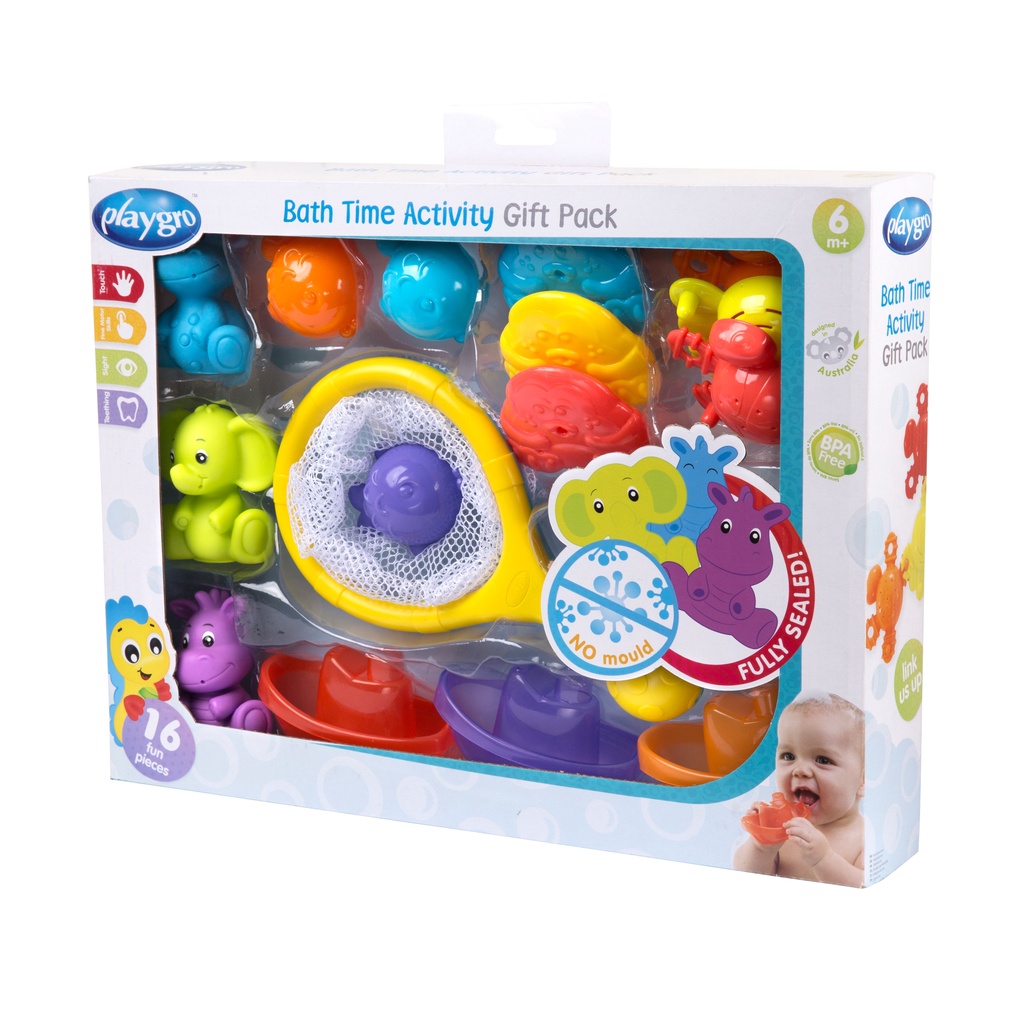 Bộ quà tặng đồ chơi tắm Playgro, cho bé từ 6 tháng