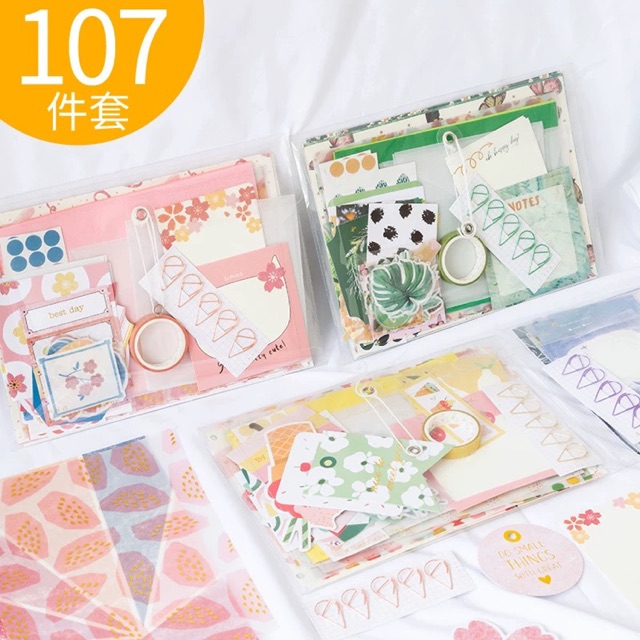 Set trang trí 107pcs siêu dễ thương