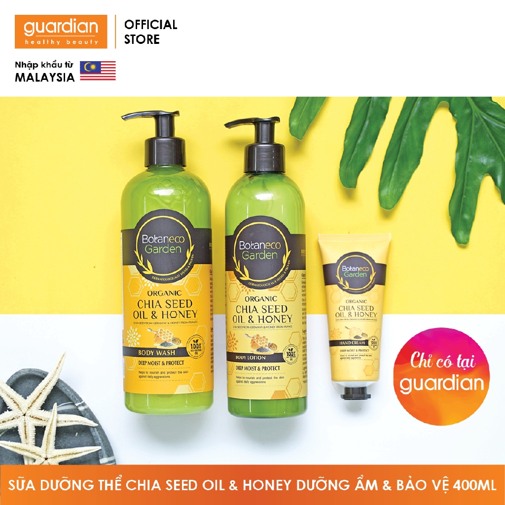 Sữa dưỡng thể Botaneco Garden Chia seed & Honey dưỡng ẩm sâu và bảo vệ (400ml) | BigBuy360 - bigbuy360.vn