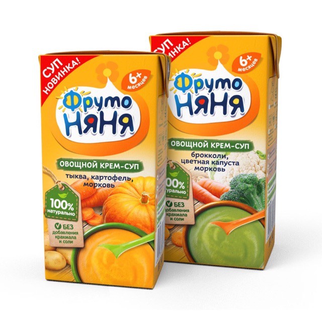 Soup kem Fruto Nyanya Nga vị bí đỏ 200ml cho bé ăn dặm từ 6 tháng. Date 5/22 - Sweet Baby House